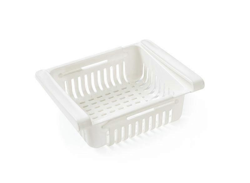 Retractable Drawer Organizer For Fridge, Refrigerator Storage Organizer Keep Tidy Shelf Organiser For Vegetables And Fruits (2 Pcs)