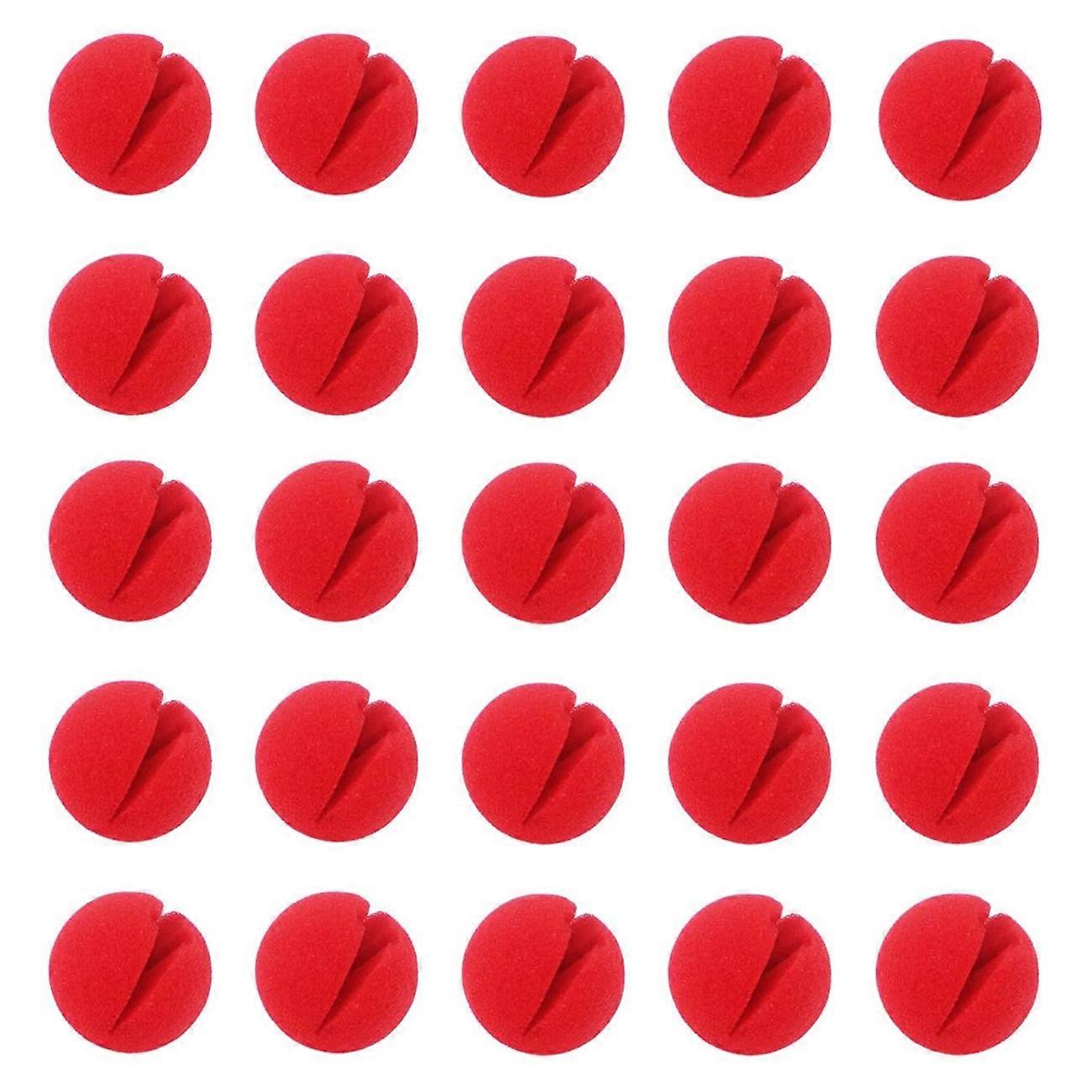 30PCS 2X2Inch Cosplay Noses Red Clown Nose for Party Costume Supplies Christamas