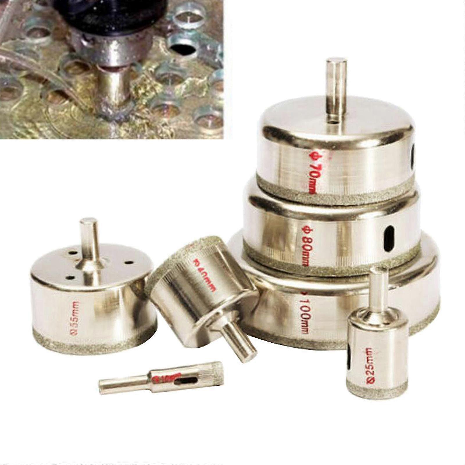 7pcs Diamond Saw Drill Bit Set Glass Ceramic Tile Saw Tool