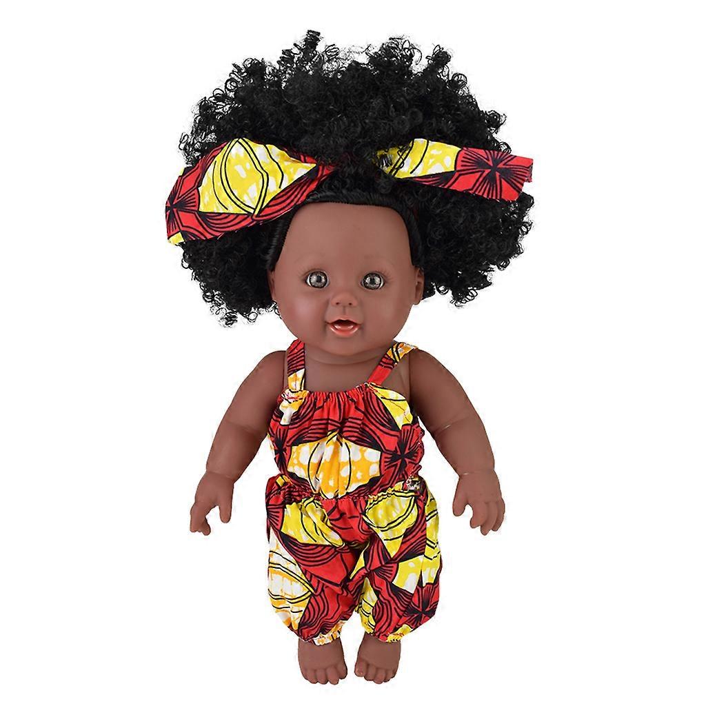 Newborn African Black for Doll Vinyl Made Interactive Toy
