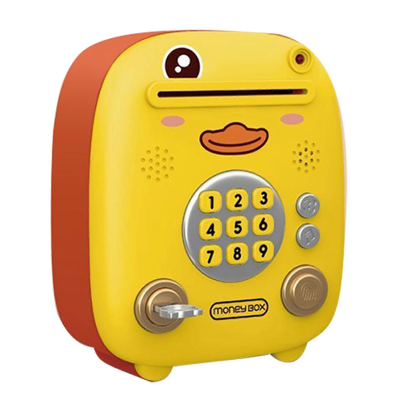 Mini Piggy Bank Singing Electronic Piggy Bank Money Storage Box With Fingerprint Password Face Recognition For Kids