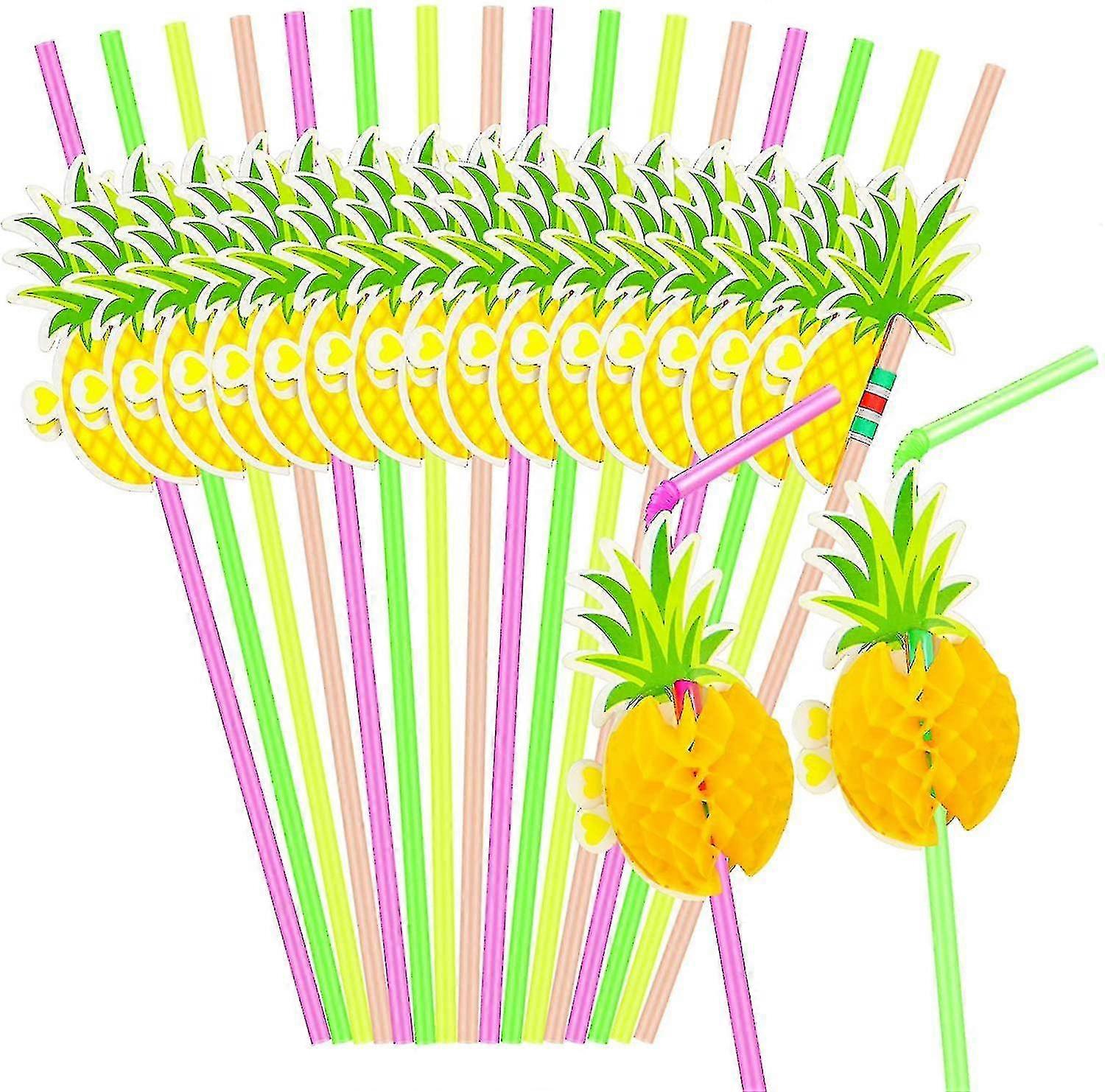 50pcs Straws Bendable Straws Pine Rats