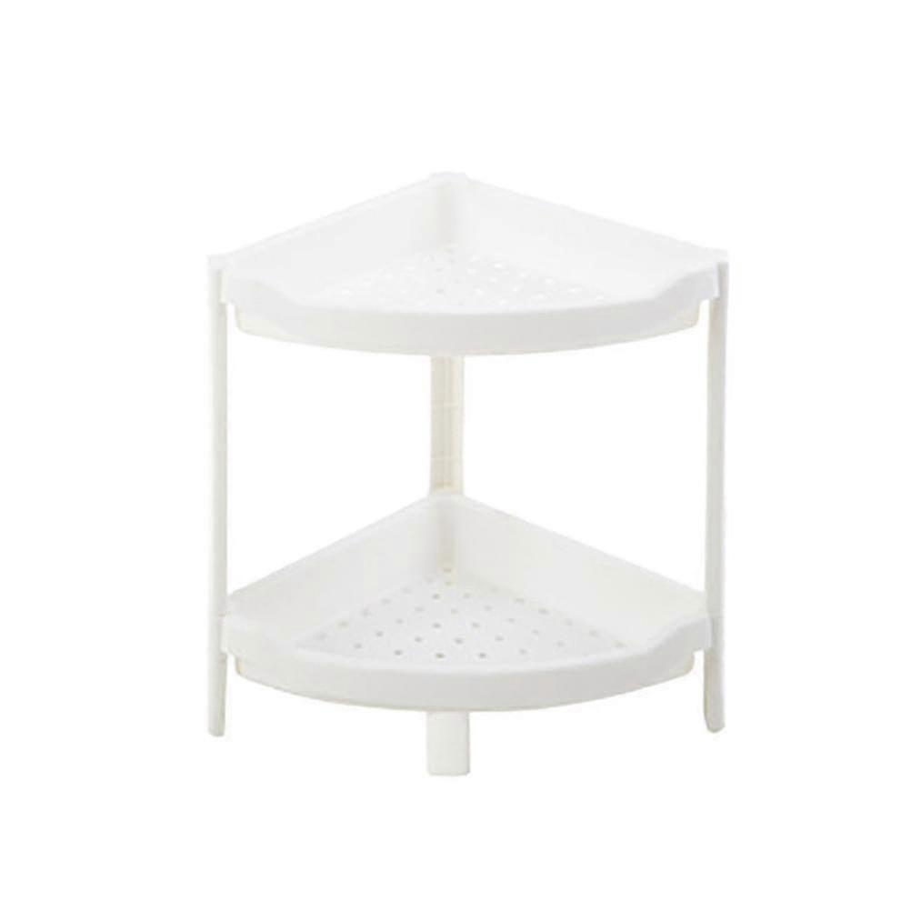 Plastic Double Layer Drain Rack Triangle Storage Rack Kitchen Bathroom Multi-functional Storage Shel