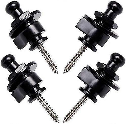 4 Pieces Guitar Strap Locks & Buttons, Security Quick Release Strap Button Retainer Replacement Parts