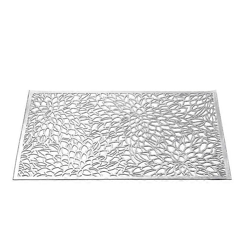 Dining Table Mats, Table Mats, Kitchen Table Mats, Set Of 4 Silver