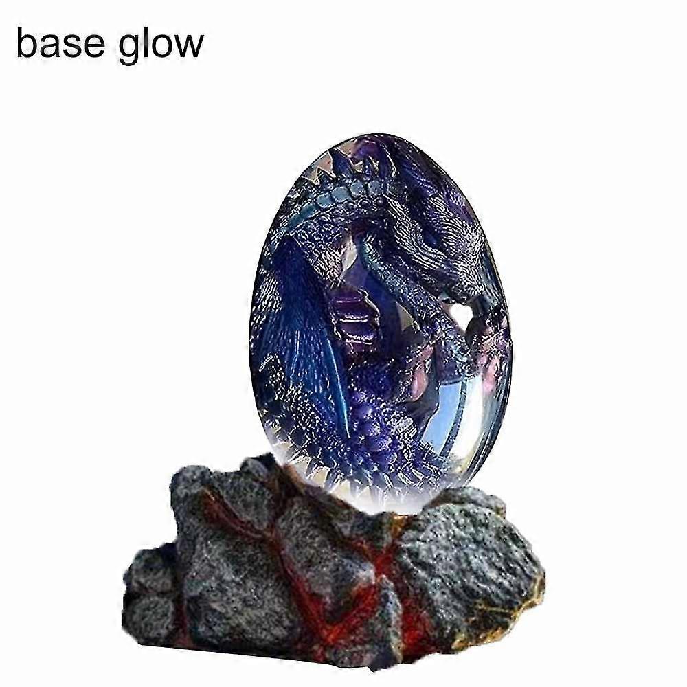 Volcano Dragon Egg med lysende Base Desktop Decor