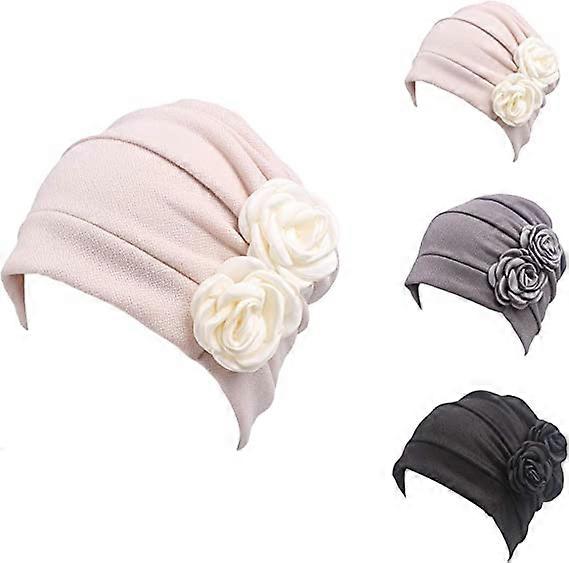 3 Colors Chemo Cancer Head Scarf Hat Cap Ethnic Cloth Print Turban Headwear