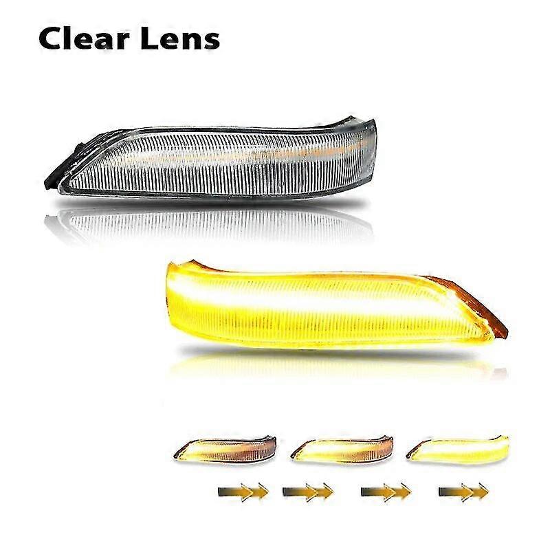 Dynamic Amber LED Front Side Mirror Blinker Signal Lights For 2008-2013 Honda Accord CP1/CP2/CP3, For 2005-2009 Acura RL (KB1/2)