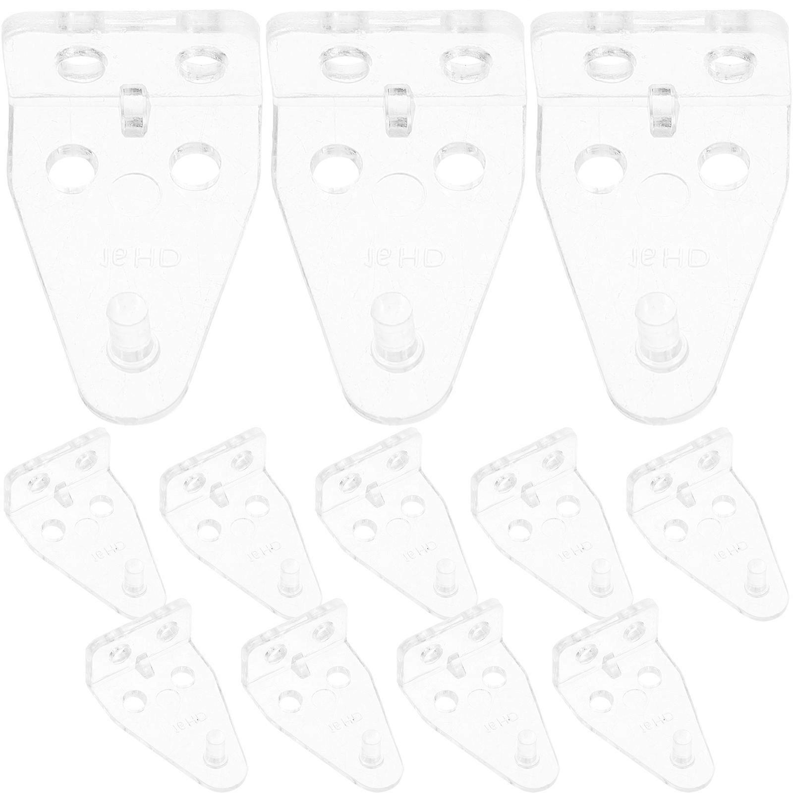 12pcs Blind Bottom Rail Holder Hold Down Bracket Clear Blinds Brackets for Horizontal Blinds