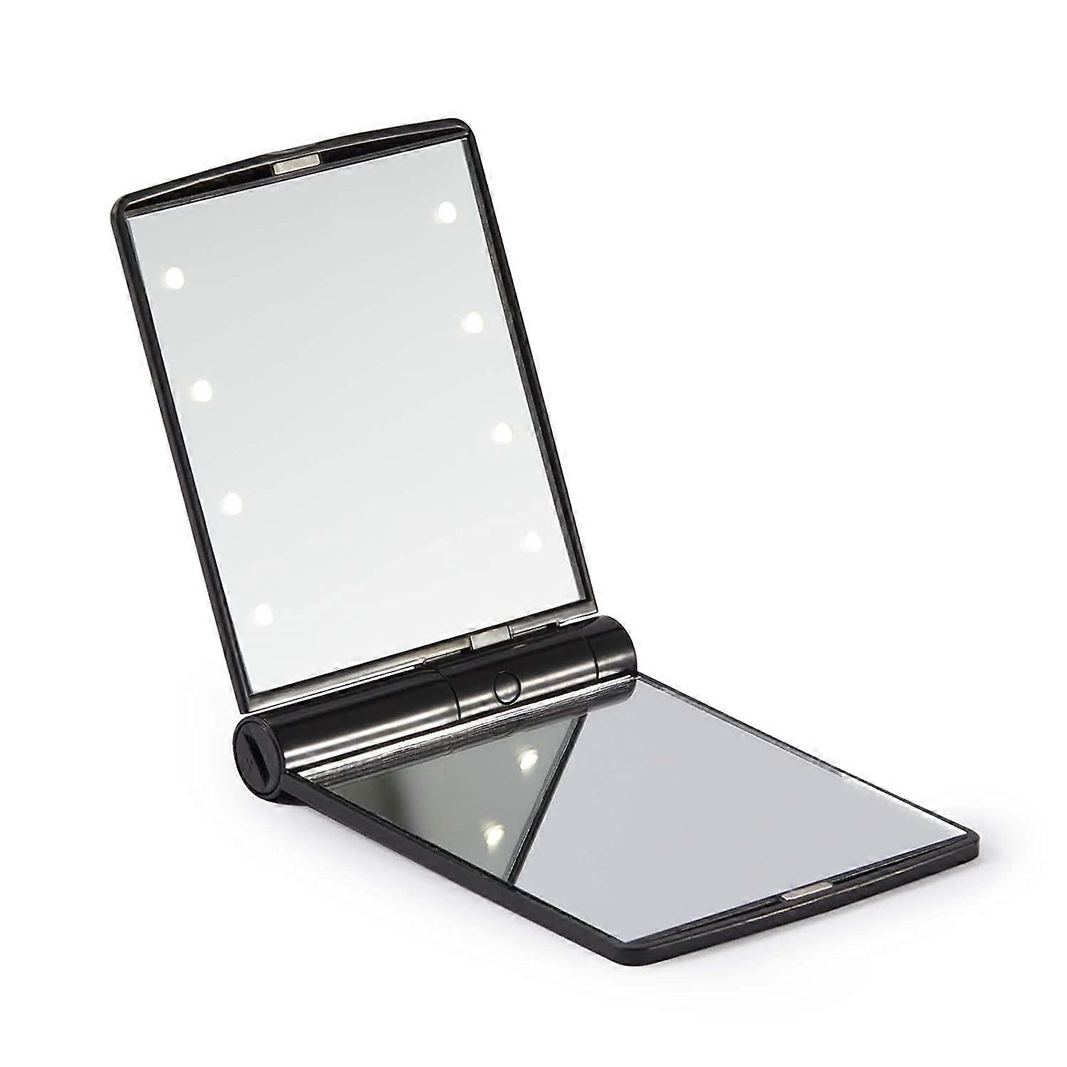 LED Pocket Mirror Foldable Portable LED Light Mirror 1 Pc