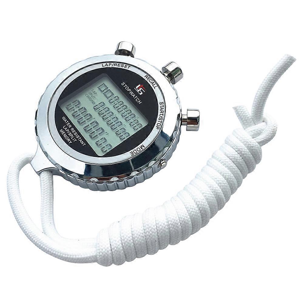 1PC Professional Digital Timer Stopwatch Handheld Electronic Timer Running Chronograph Counter with Strap (3 Row, 30 Track)