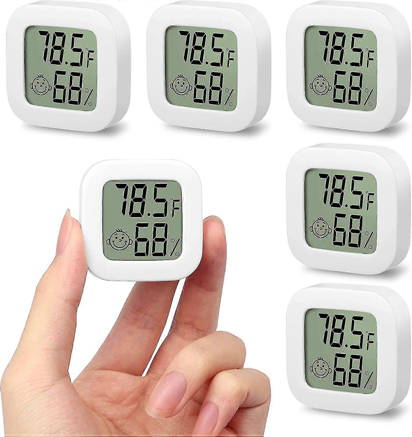 5pcs Portable Mini Lcd Thermometer Indoor Hygrometer Temperature Humidity