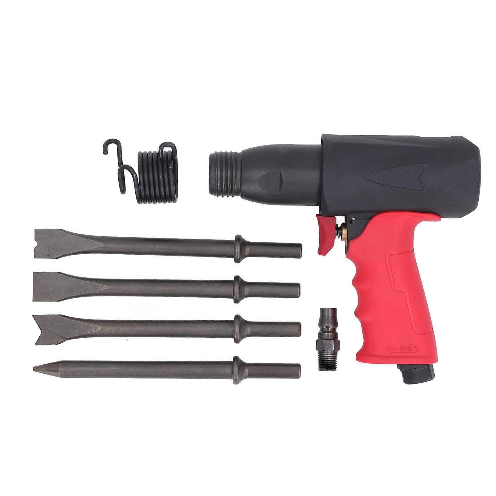 Air Hammer Kit Impact Pneumatic Shovel Chisel Tool 4500BPM 41mm Piston Stroke 1/4in PT Inlet Port 3/8in Inlet Pipe
