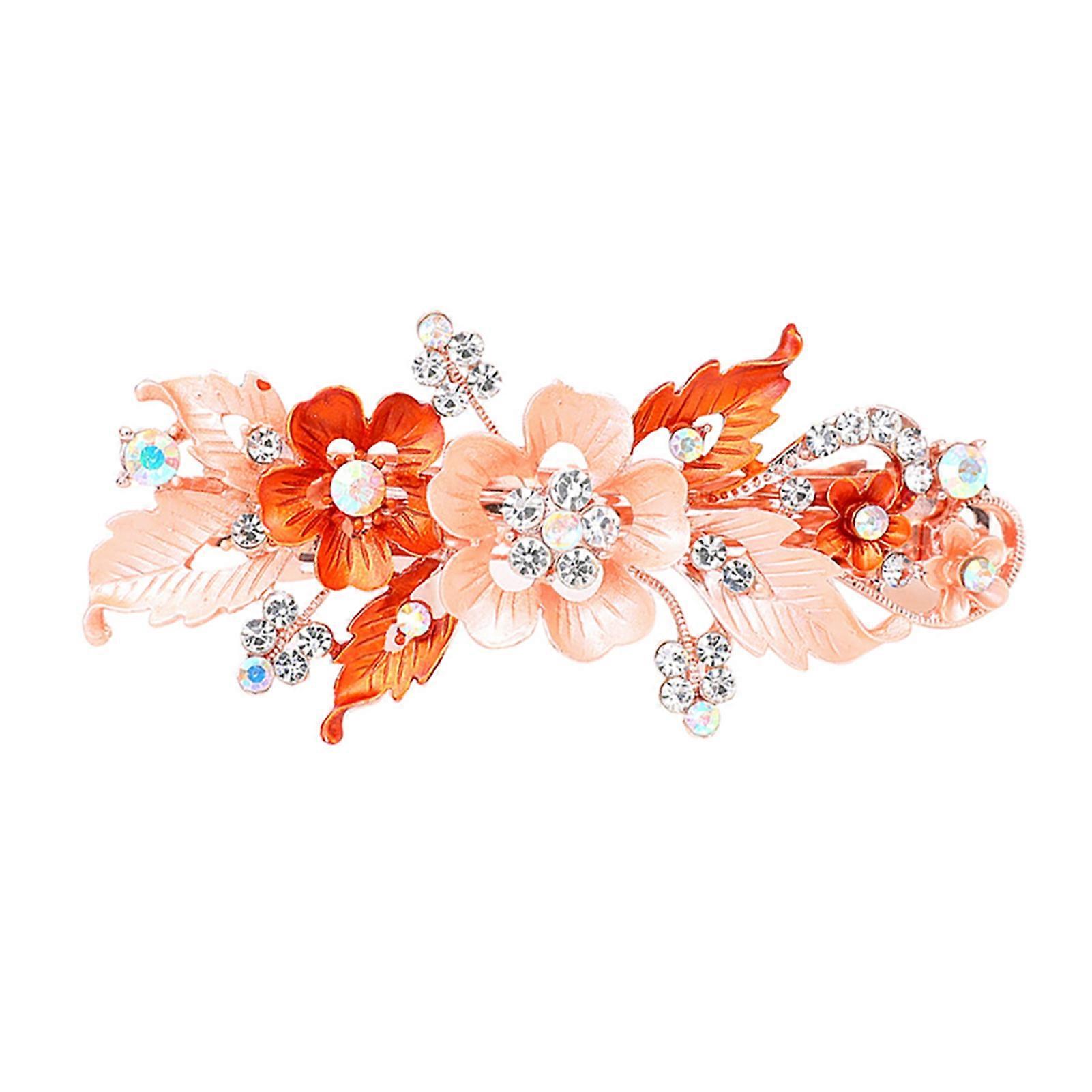Mode Femmes Strass Cheveux Clip Fleur Barrettes Épingle à Cheveux Spring Headwear Qinhai