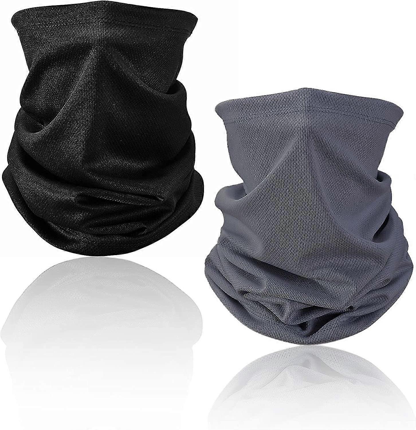 2-piece Face Snoods Headband. Multi-function Headwear Head-mounted Warmer. Neck