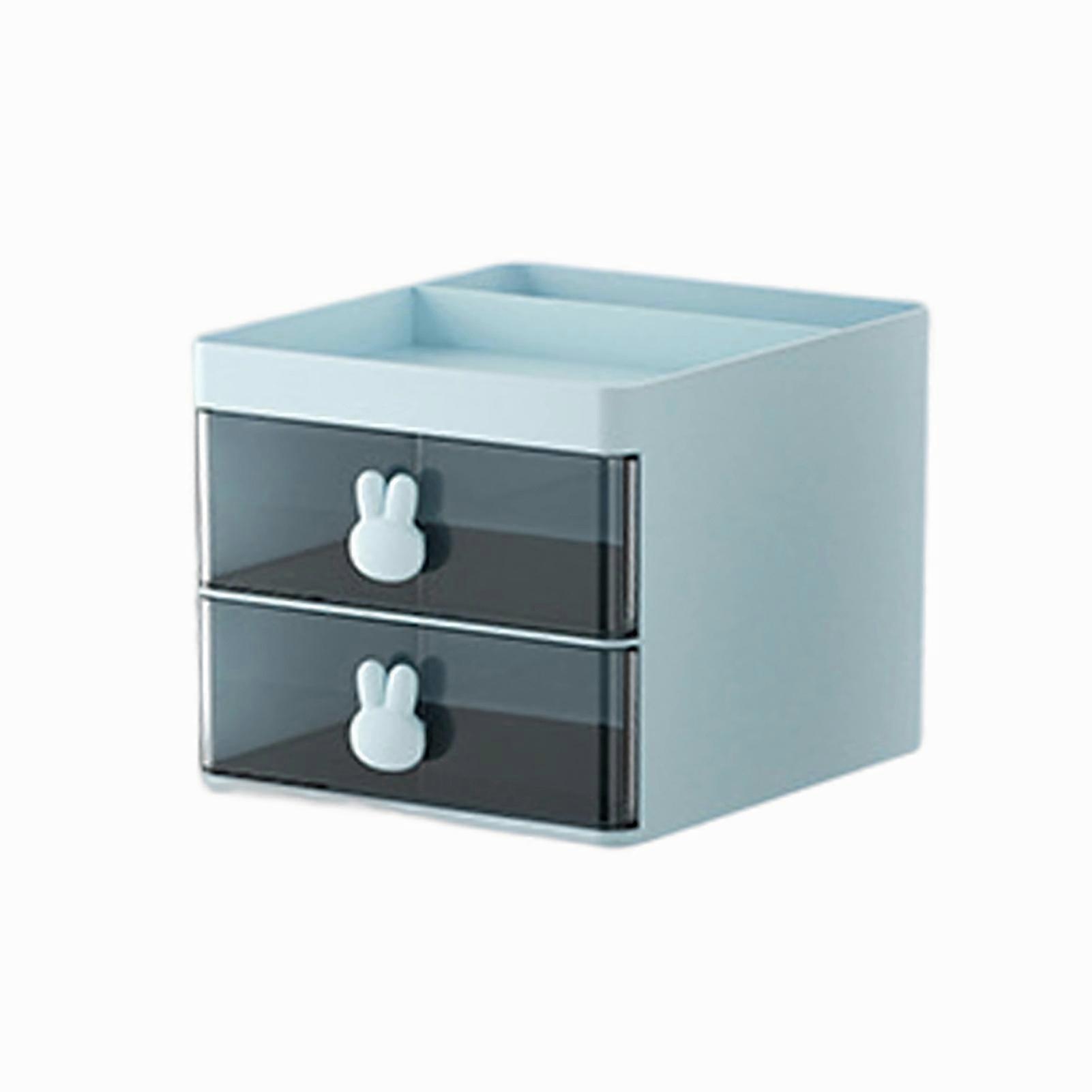 Desktop Storage Box Drawer Design Large Capacity Multifunctional Compartment Plastic Box Storage Reusable Table Cosmetic Stationery Pen Holder Home Or