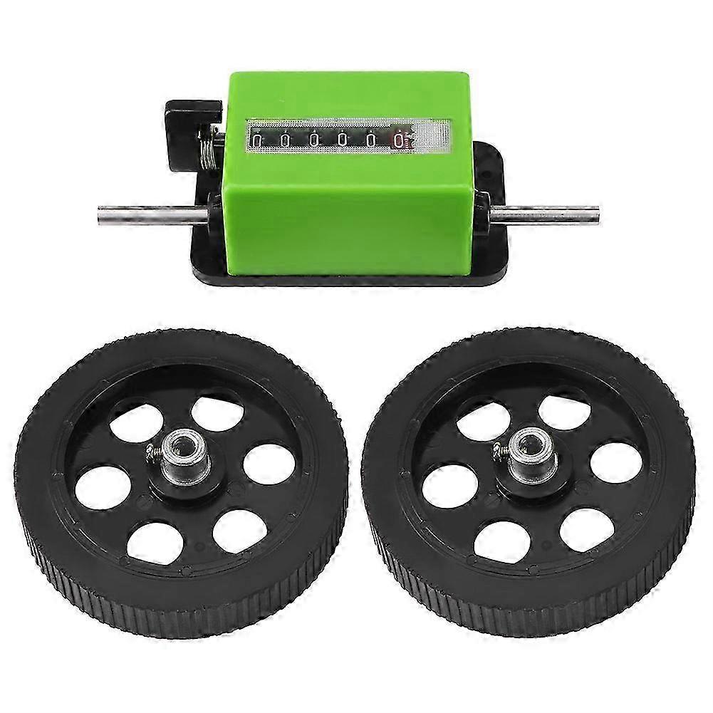 1pc Mechanical Length Counter Meter Counter Rolling Wheel Green