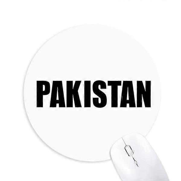 Pakistan Country Name Black Round Non-Slip Rubber Mousepad Game Office Mouse Pad