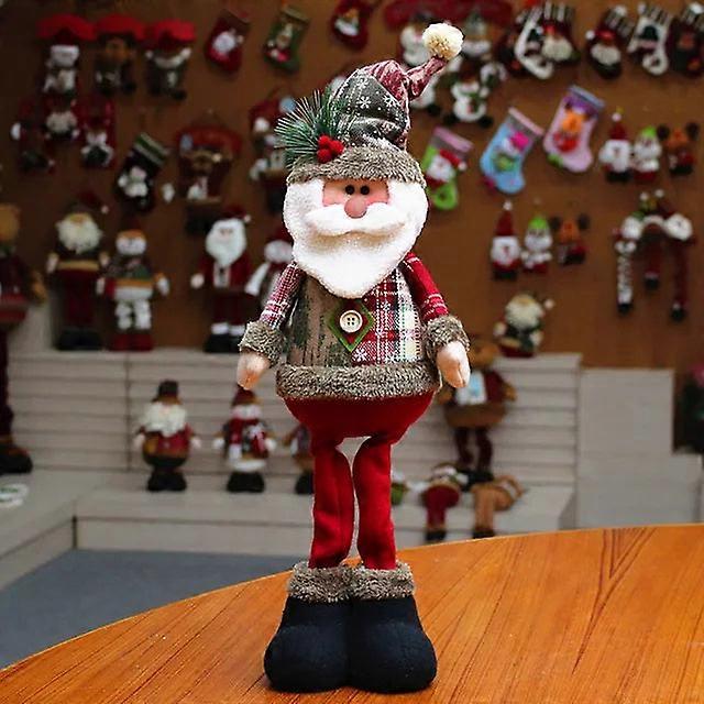 2024 Leg Table Mantel Plush Dolls Gifts For Kids Baby Santa Snowman-reindeer Christmas Decoration