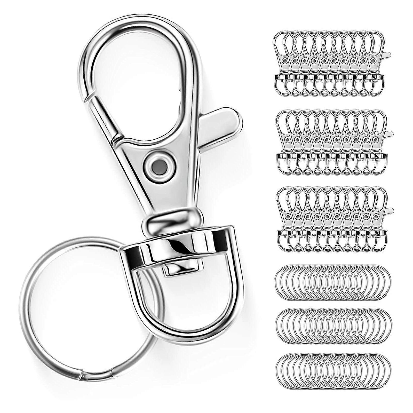 60pcs/set for Key Chain Hooks Dog Buckle Rotating Buckle Lanyard Buckle for Key