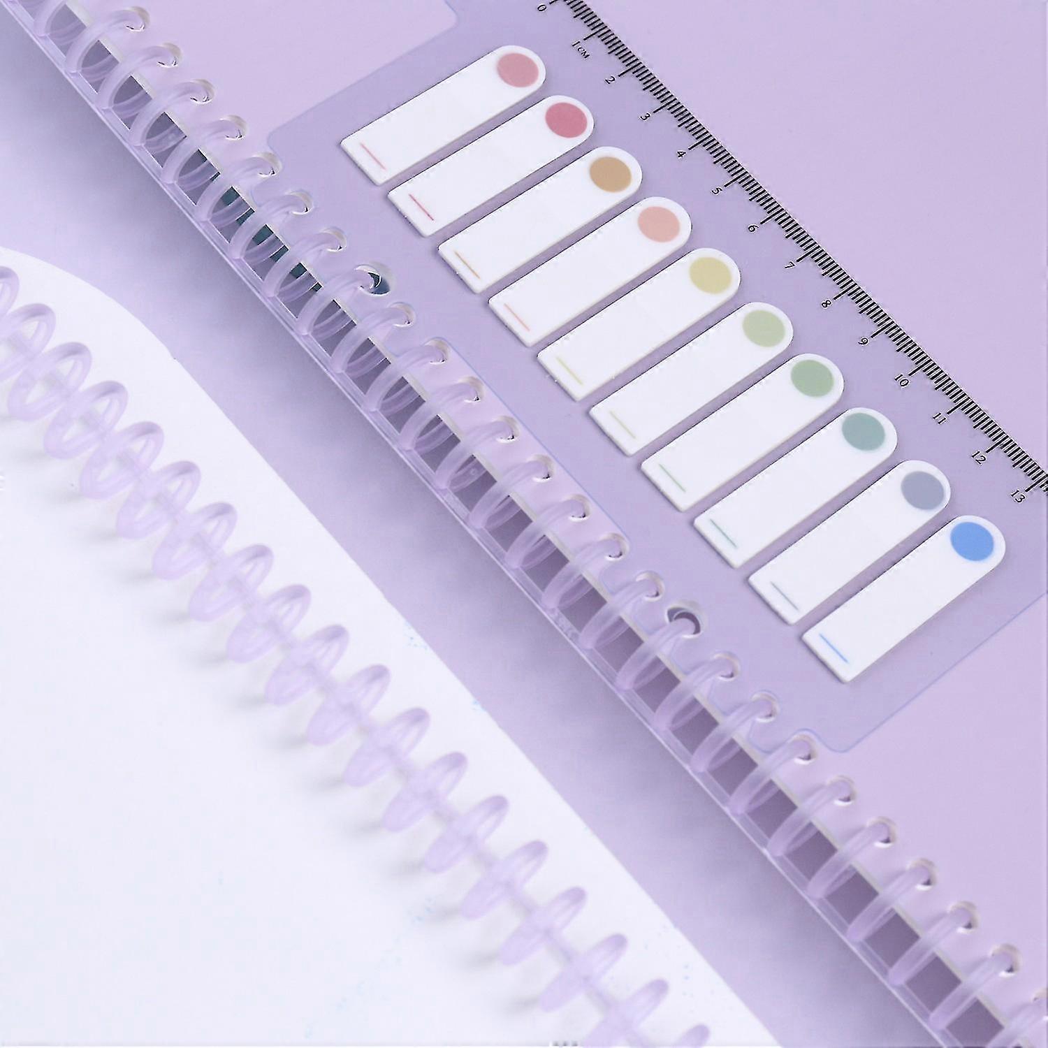 KW-trio 10pcs Plastic 30-Hole Loose Leaf Binders Ring Binding Spines Combs 85 Sheets Capacity for DI
