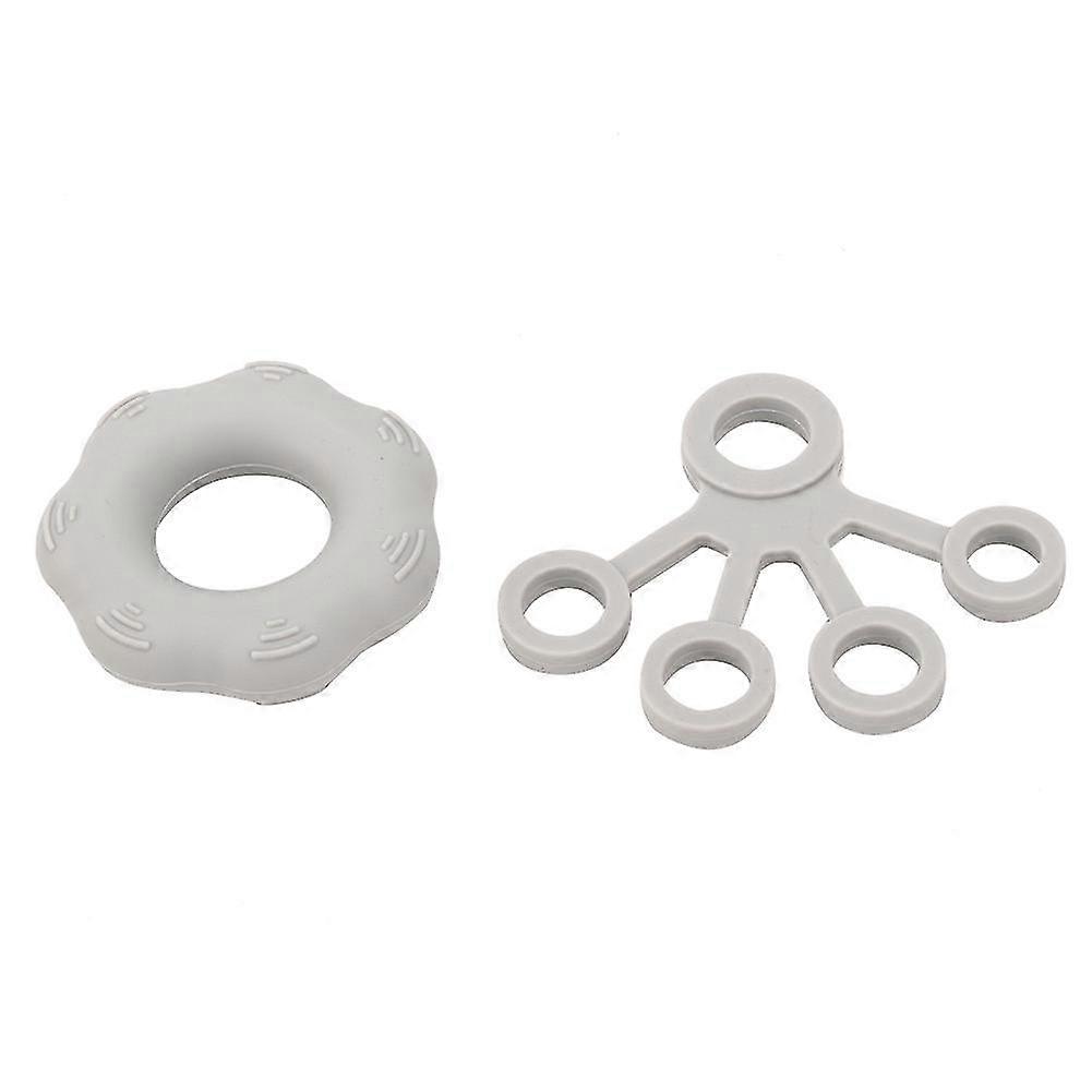Hand Strength Trainer Ring - Finger Pull Ring for Finger Training & Resistance Belt - Light Gray