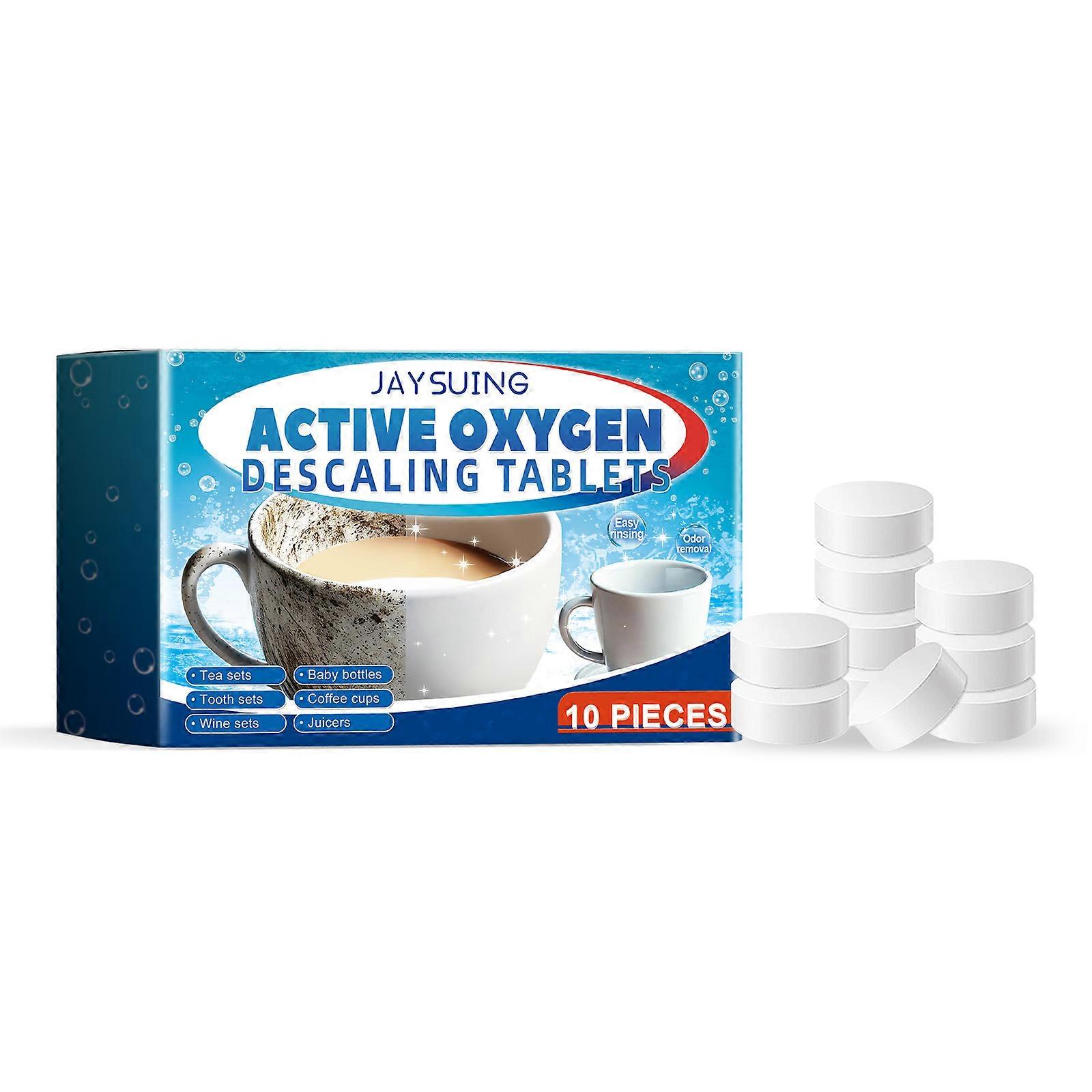 Effervescent Cleaning Tablets for Coffee & Tea - Odor Neutralizer & Scale Remover - 10 Pack