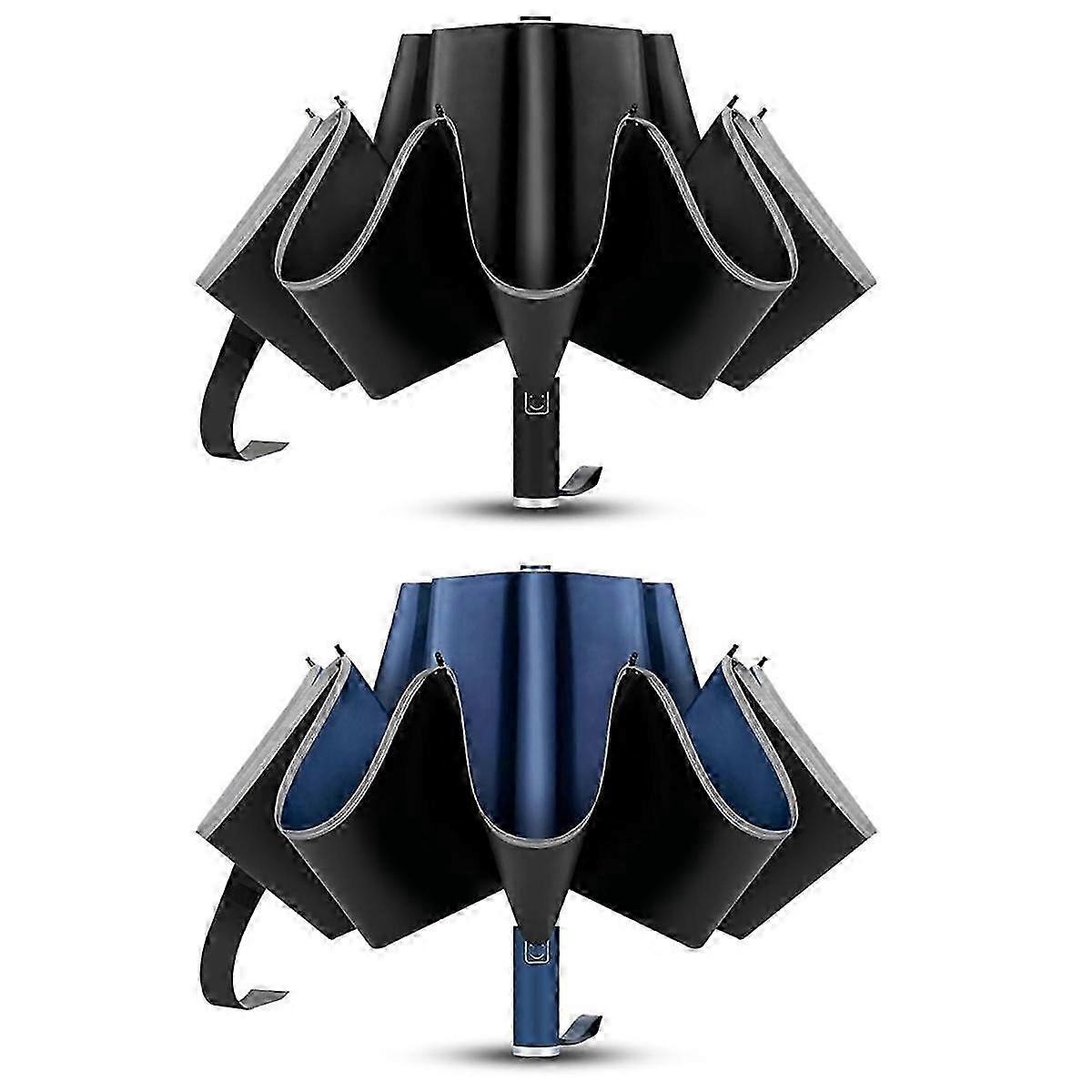 Unbreakable 10 RIBS Travel Umbrella, Windproof & Automatic Foldable for Rain & Sun