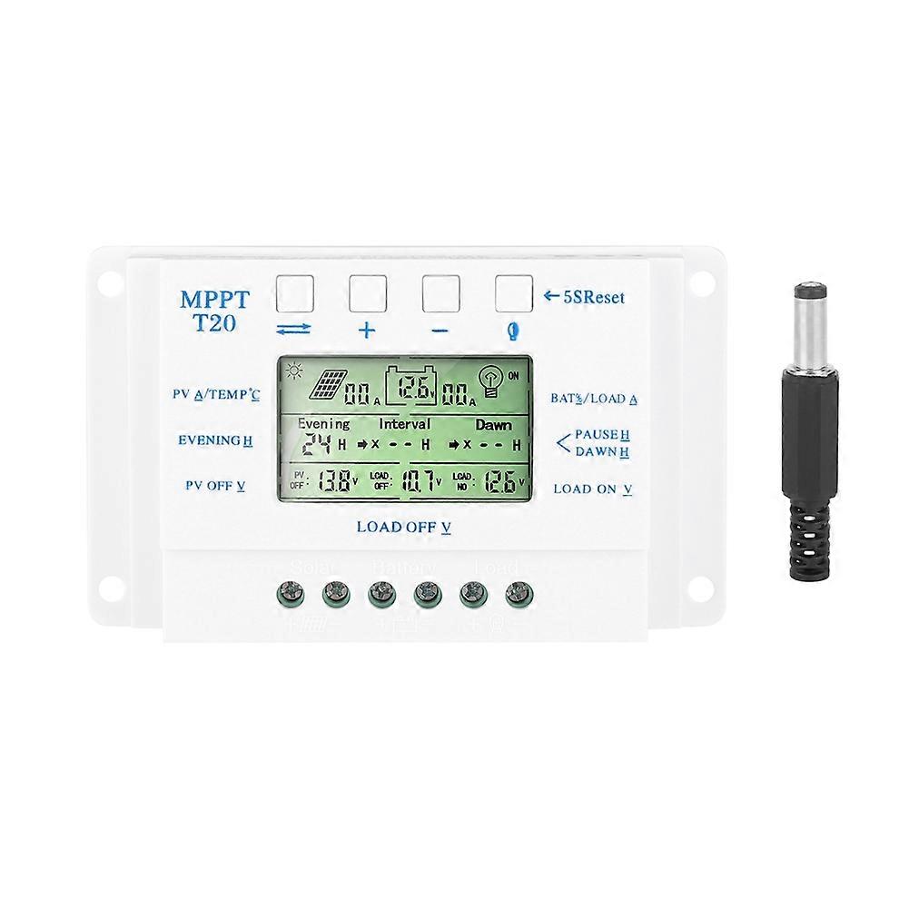 Solarpanel-Laderegler PWM 12 V/24 V Auto PWM-Regler LCD-Anzeige