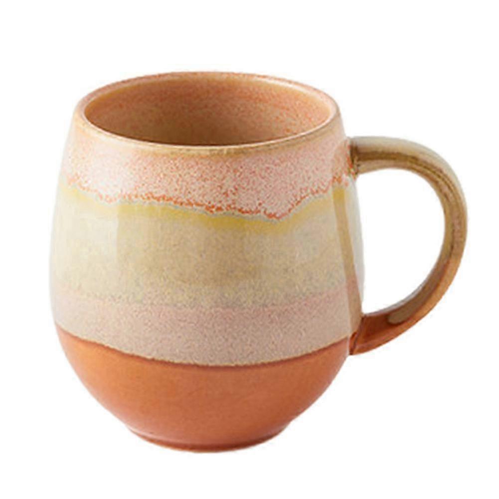 520ml Gradient Ceramic Mug - Tawny Handle Cup for Coffee, Tea, Juice