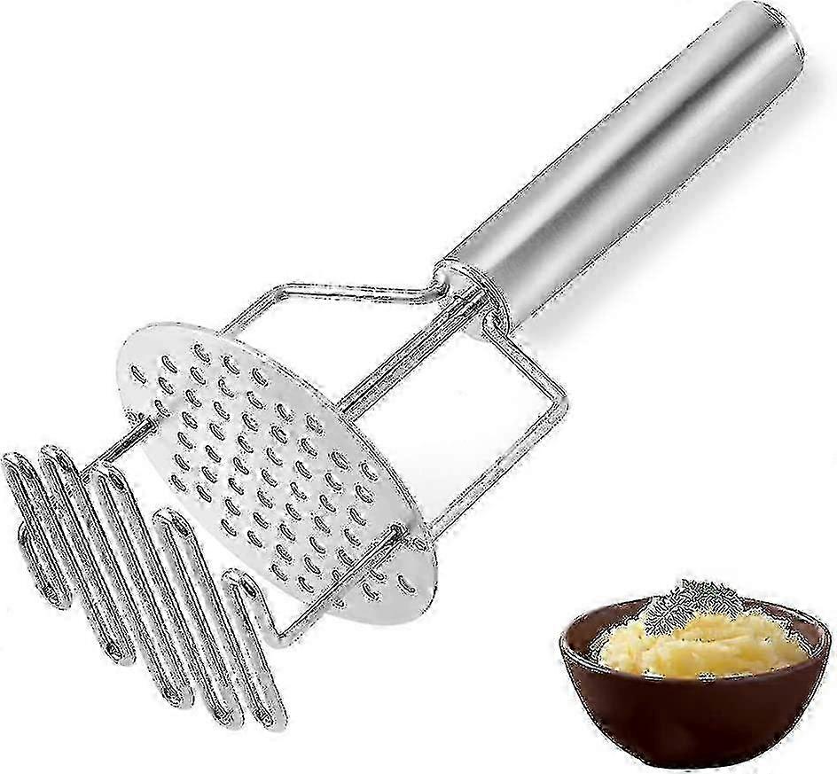 Dual Function Stainless Steel Potato Masher - Professional Design