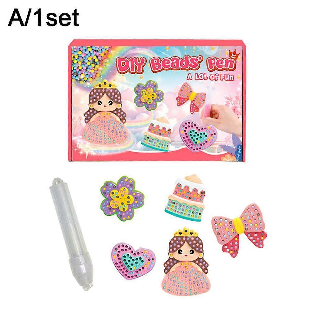DIY Handmade Bead DiamondPainting 5pcs for Kids Bead Drawing Puzzle Toy