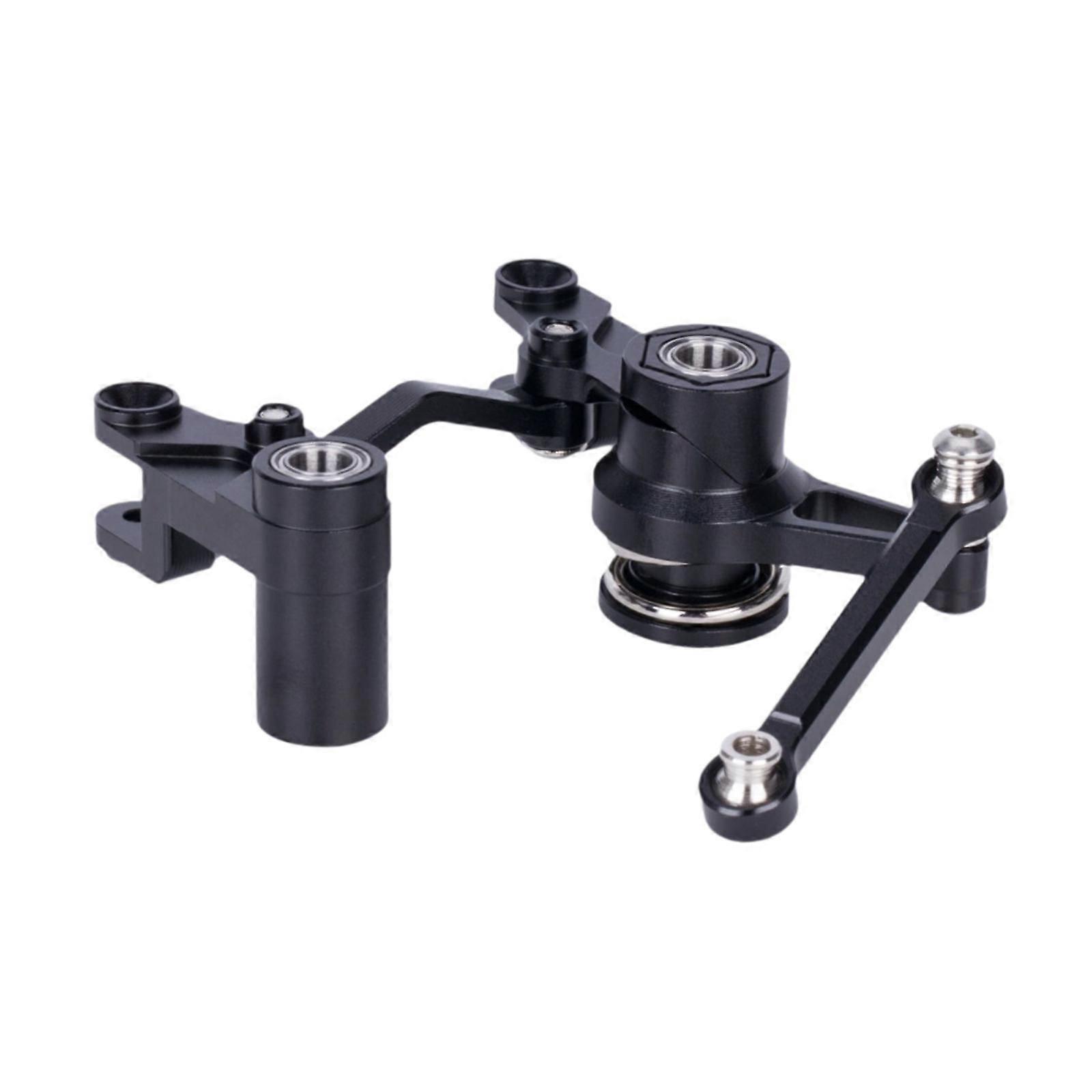 RC Steering Assembly DIY Accs RC Vehicle Parts for 1/10 RC Crawler Hobby Car black