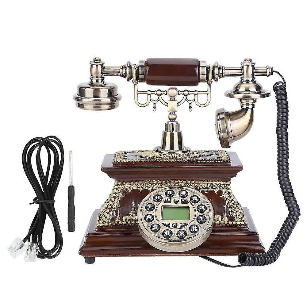 Desktop Retro Vintage ID Telephone with Display FSK/DTMF for Home Office Hotel Decoration