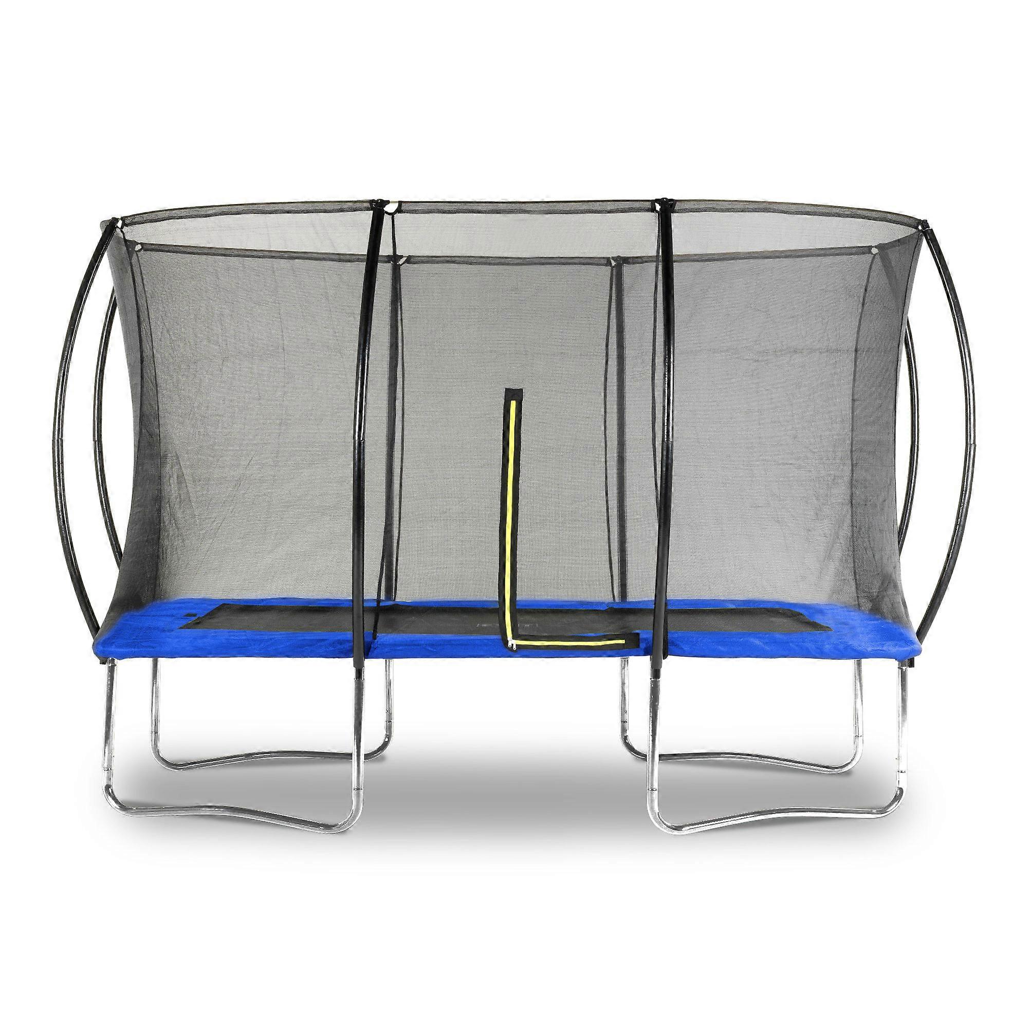 Trampoline rectangular - 150x200cm - with safety net - blue