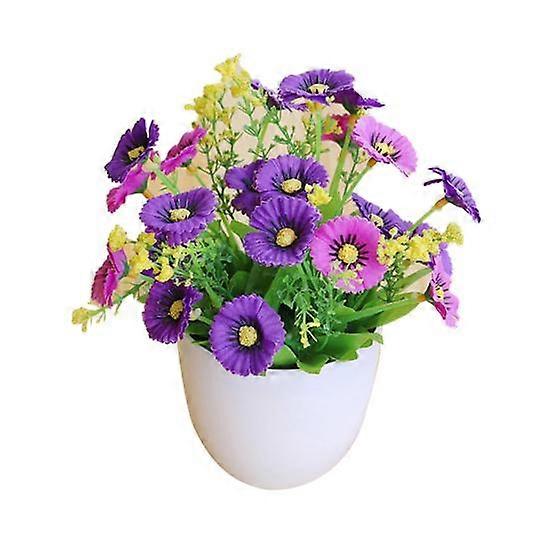 1 Set Artificial Pot Fade-less Ornamental Multi-purpose Clear Texture No Trimming Artificial Flower Garden Decoration