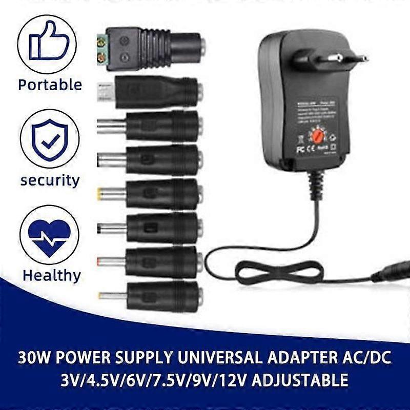 30W AC Universal Power Supply AdapterDC 3V45V6V75V9V12V adjustable
