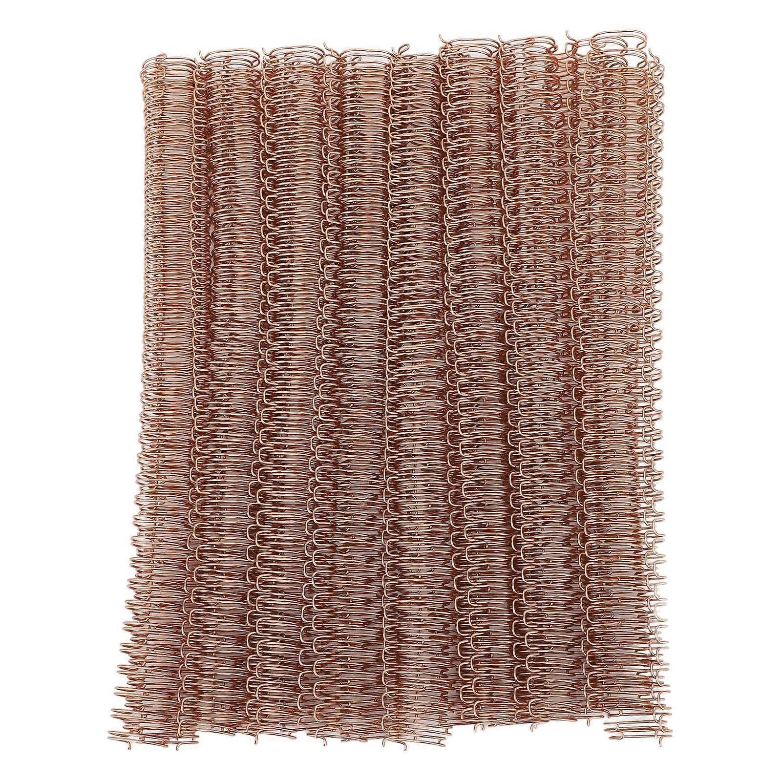 100pcs 9/16inch Wire Binding Spines 120 Sheet Capacity Spiral Double Loop Binding Twin Loop Wires Comb Binding Spines Rose Gold