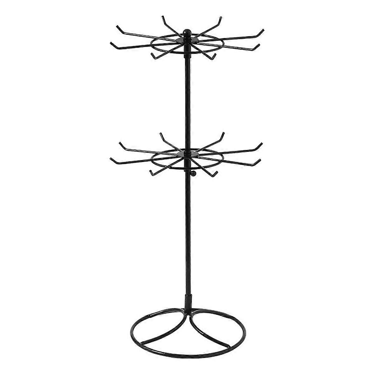 2-Tier Rotating Tree Necklace Bracelet Display Stand for Dressing Table