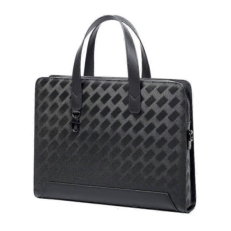 Elegant Business Handbag Simple Atmospheric Leather Men's Bag Fashion Trend First Layer Cowhide Men's Briefcase