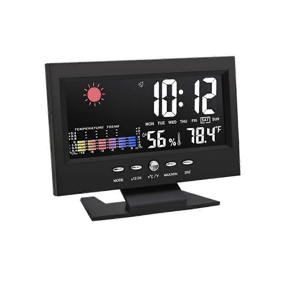 Alarm Clock with Color Screen, Temperature, and Humidity Display