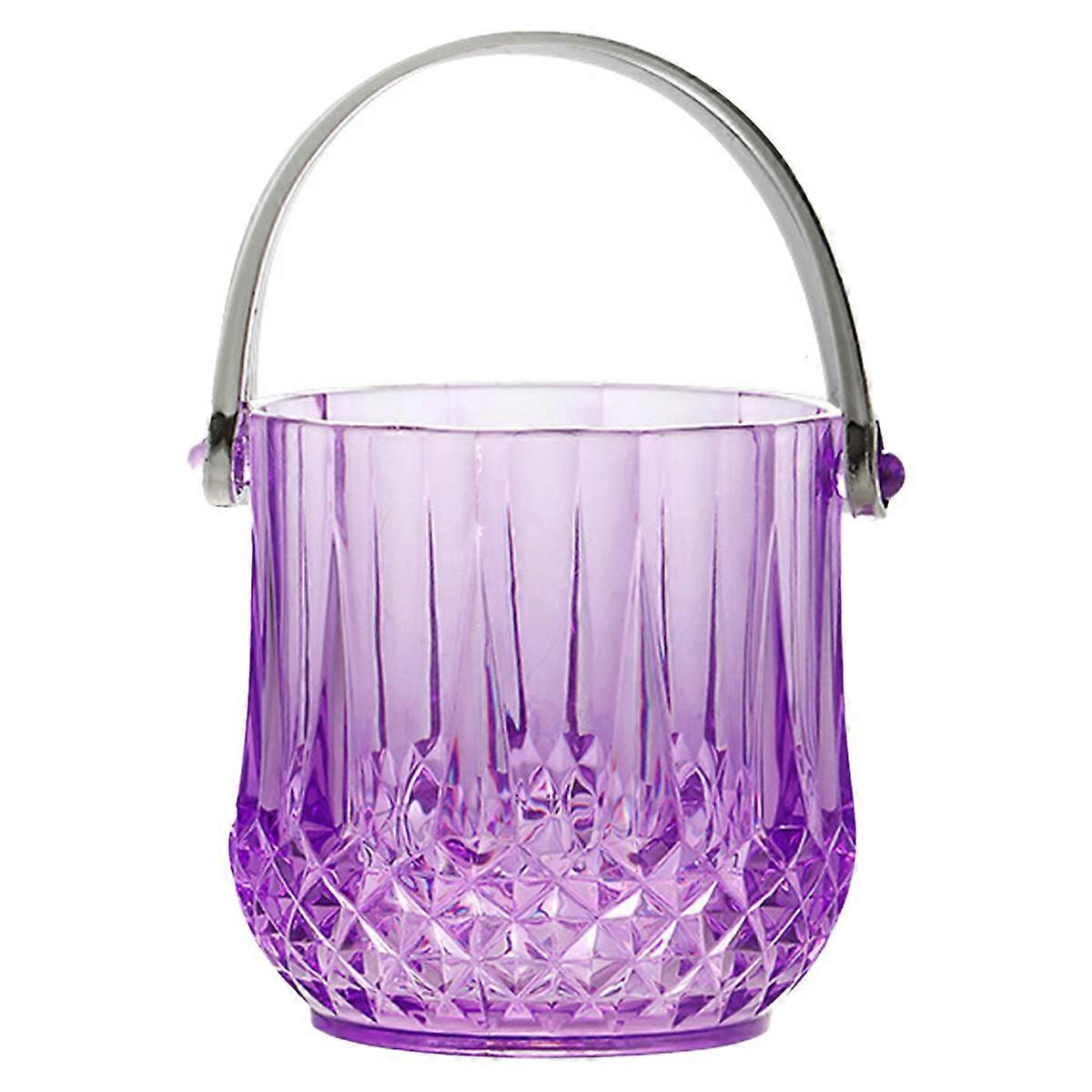 Crystal Ice Bucket, Party Wine Bucket, Ice Bucket Portable Drink Champagne Ice Bucket with Handle
