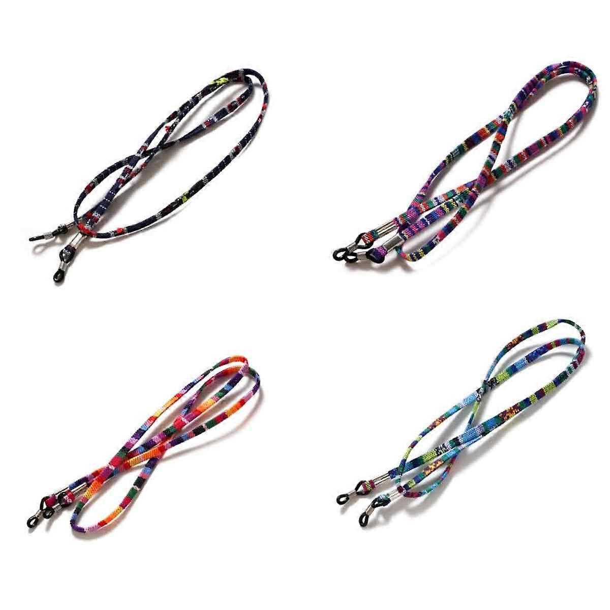 4pcs Nylon Glasses Straps, Adjustable Spectacle Lanyards