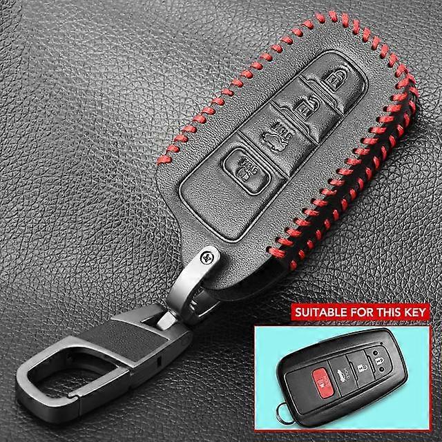 Leather Key Case For Toyota Camry CHR Corolla RAV4 Avalon Land Cruiser Prado Prius Remote Fob Cover 2 3 4 Button (2018)(2019)(2020)