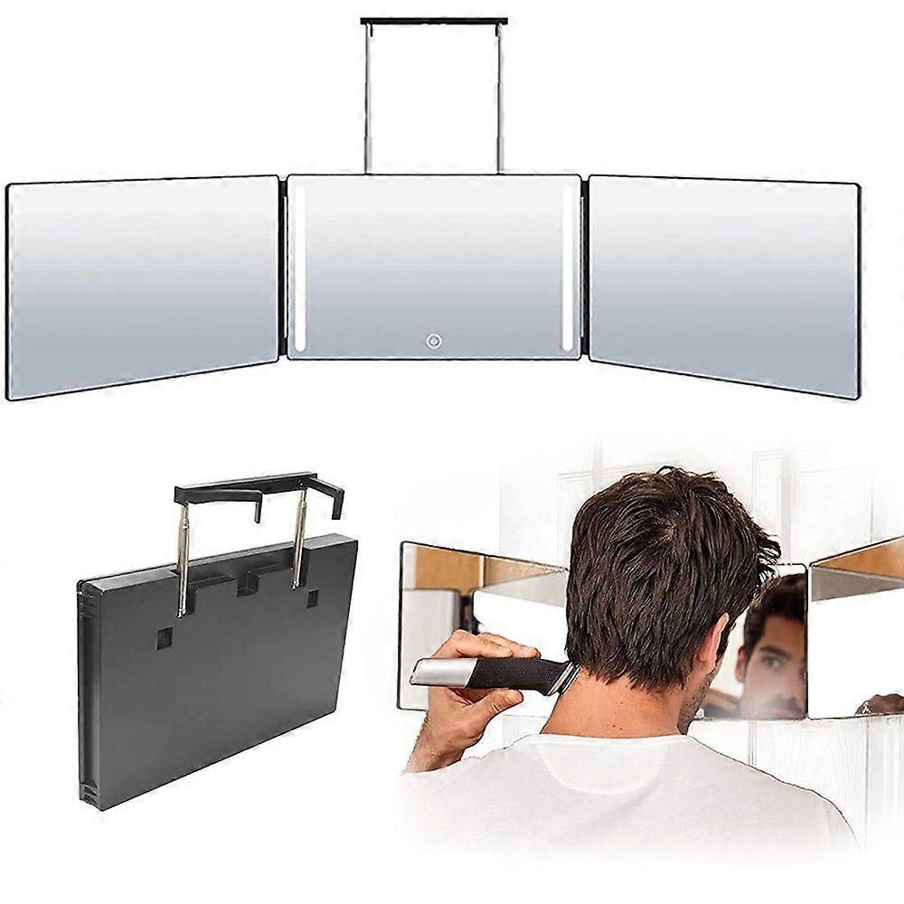 3-Way LED Lighted Makeup Mirror with Hanging Hooks
