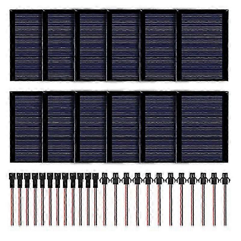 Mini Solar Panel Pack of 12 Cells for DIY, Science Projects, and Battery Charger