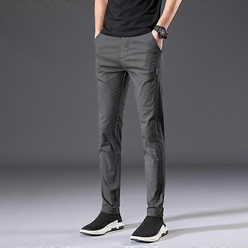 New men's ice silk trousers fashionable versatile stretch casual trousers thin section trousers