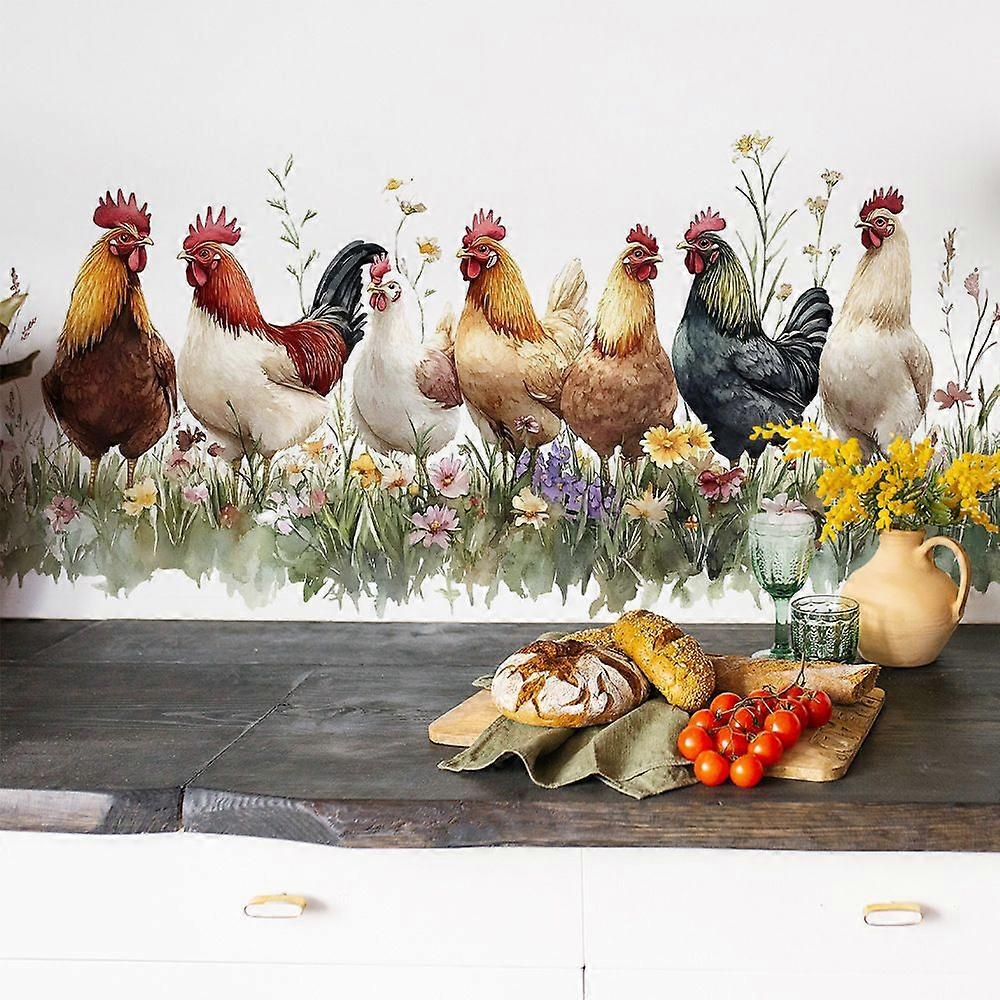Self-adhesive Wall Sticker Decorative Rooster Wall Decal Rustic Rooster Wall Decor