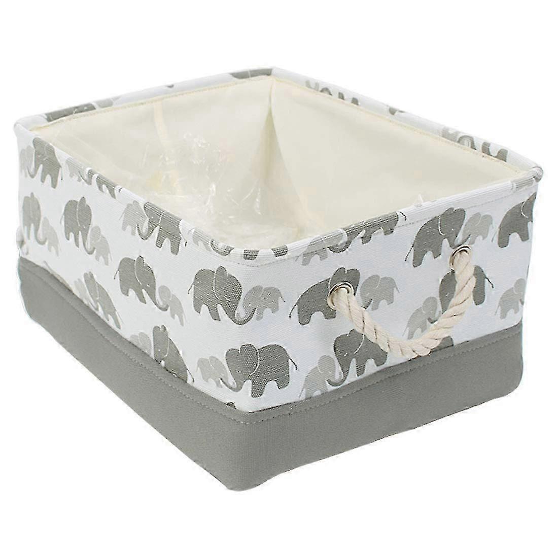 Elephant Fabric Laundry Basket with Drawstring Closure for Laundry_SZXM