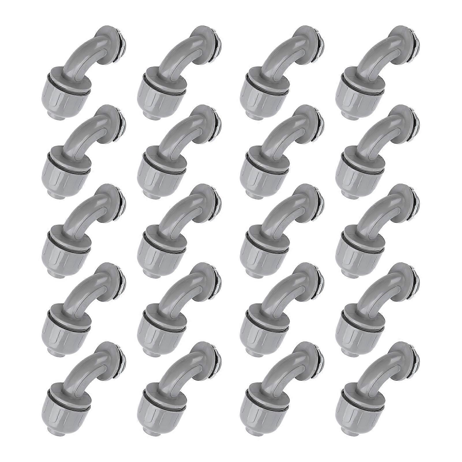 20PCS Liquid Tight Connector 3/4 Inch NPT 90 Degree Conduit Fittings for PVC Flexible Non Metallic Electrical Conduits 